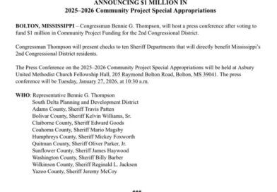 Congressional funding to support Mississippi sheriff departments Help is on the way!!!