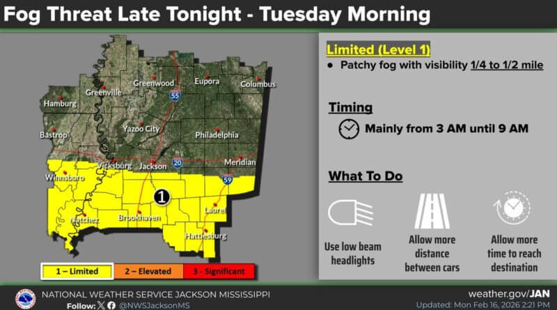 Areas of fog are expected to develop late tonight and persist through early Tuesday morning, over ma