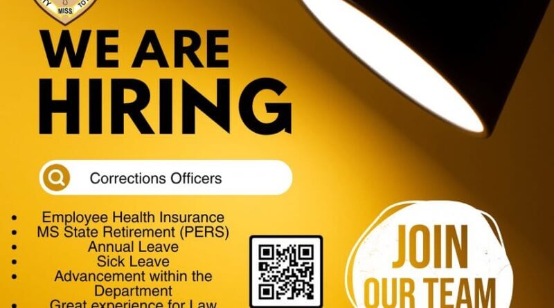 We are now hiring Correctional Officers
