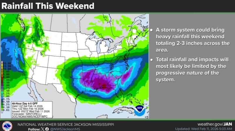 Storm system may bring heavy rain this weekend Good morning!