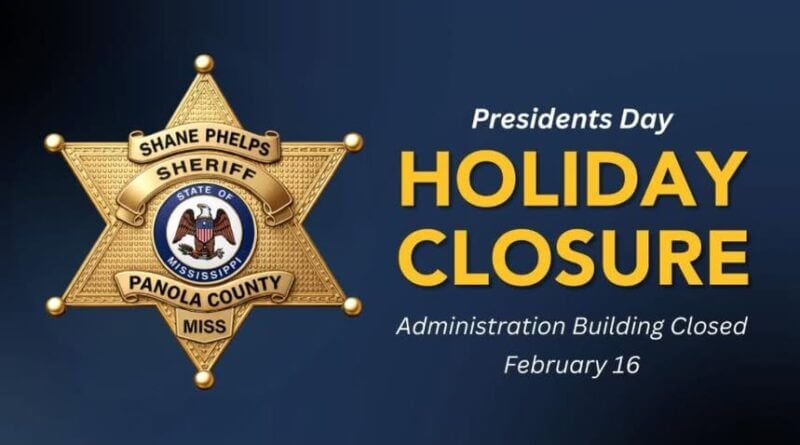 The front lobby of the PCSO will be closed today in observance of Presidents' Day