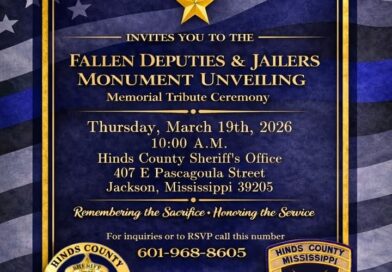 Hinds County to Unveil Monument Honoring Fallen Deputies Hinds County Sheriff Office: Unveiling of Monument Honoring Fallen Deputies