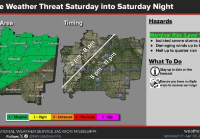 Severe Weather Outlook Focuses on Highest-Risk Areas North and West of Natchez Trace This morning's severe outlook update refines the marginal risk area to capture area of highest confi
