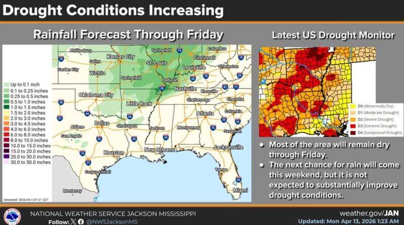 Unseasonably Warm with Clouds and Possible Showers in Mississippi Delta Photos from US National Weather Service Jackson Mississippi's post