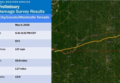 Long-track tornado in Mississippi is longest in NWS Jackson area since 2023 Photos from US National Weather Service Jackson Mississippi's post